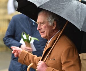 epa10559895 Britain's King Charles III meets people after a visit to Talbot Yard Food Court in Malton, Yorkshire, Britain, 05 April 2023. The royal couple will meet with local food and drink producers. The building was converted into a food hub so that visitors can try and see how produce in Yorkshire is made.  EPA/PETER POWELL