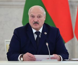epa10561672 Belarusian President Alexander Lukashenko attends a meeting of the Supreme State Council of the Union State of Russia and Belarus at the Kremlin in Moscow, Russia, 06 April 2023. Putin supported the proposal of the Belarusian leader Lukashenko to extend the previous agreements in the field of security. On 25 March, the Russian president issued new threats against Western countries supporting Ukraine, announcing an agreement with the Belarusian ruler to deploy tactical nuclear weapons in the country.  EPA/PAVEL BYRKIN/SPUTNIK/KREMLIN POOL MANDATORY CREDIT