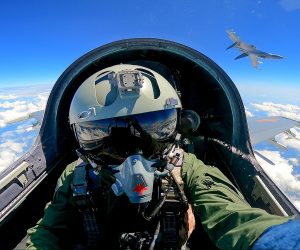 epa10568001 A Chinese fighter jet pilot from of the Eastern Theater Command of the Chinese People's Liberation Army (PLA) takes part in combat readiness patrol and military exercises around the Taiwan Island, 10 April 2023 (issued 11 April 2023). The Eastern Theater Command of the PLA conducted three days of military drills around the Taiwan Strait from 08 to 10 April. China launched the military exercises in response to the meeting in the United States between Taiwan's President Tsai Ing-wen and US House Speaker Kevin McCarthy on 05 April.  EPA/XINHUA / Mei Shaoquan CHINA OUT / MANDATORY CREDIT  EDITORIAL USE ONLY