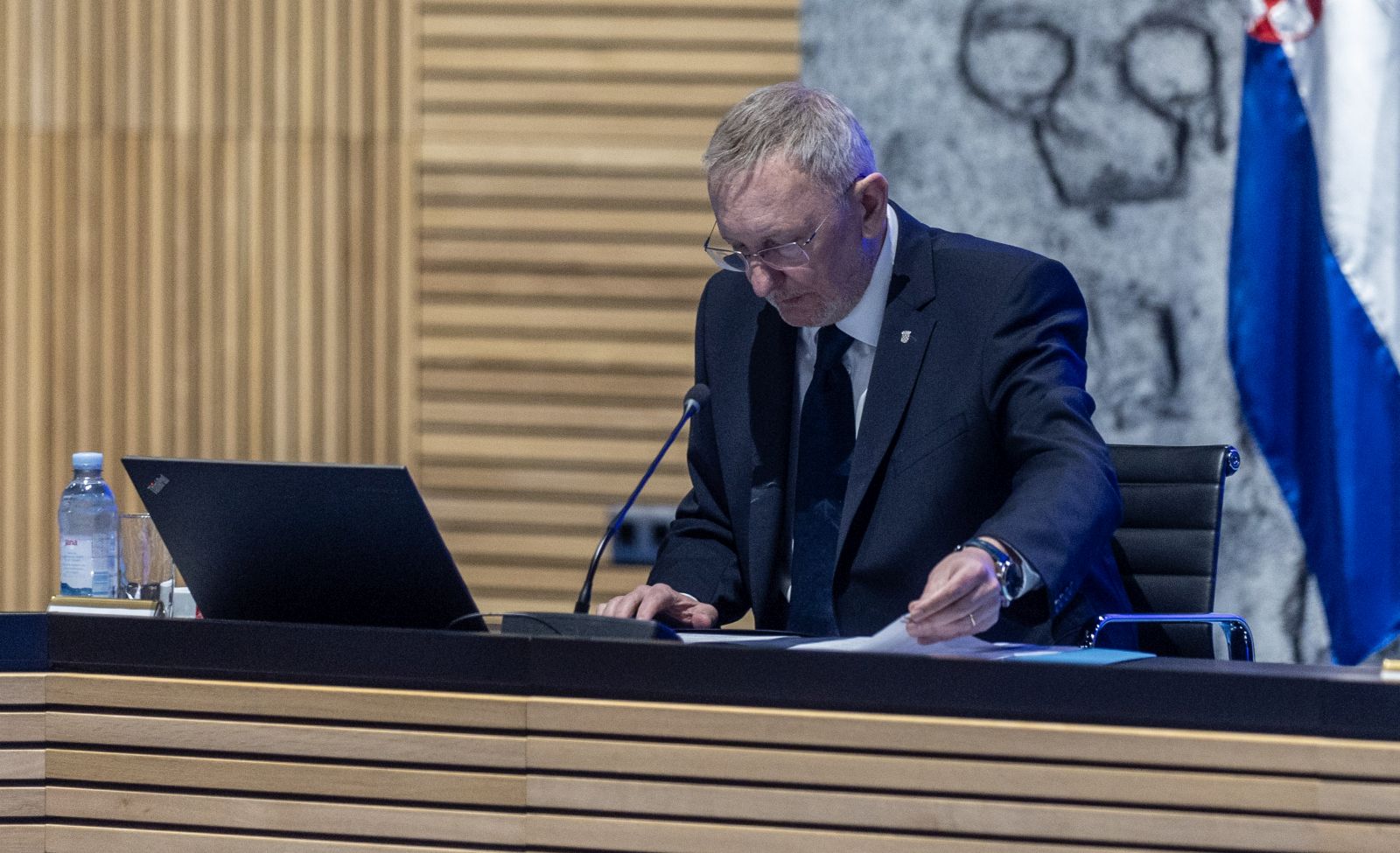 Zagreb, 13.4.2023 - Sjednica Vlade RH. Na slici Davor Božinović.
Foto Hina/ Dario GRZELJ/ dag