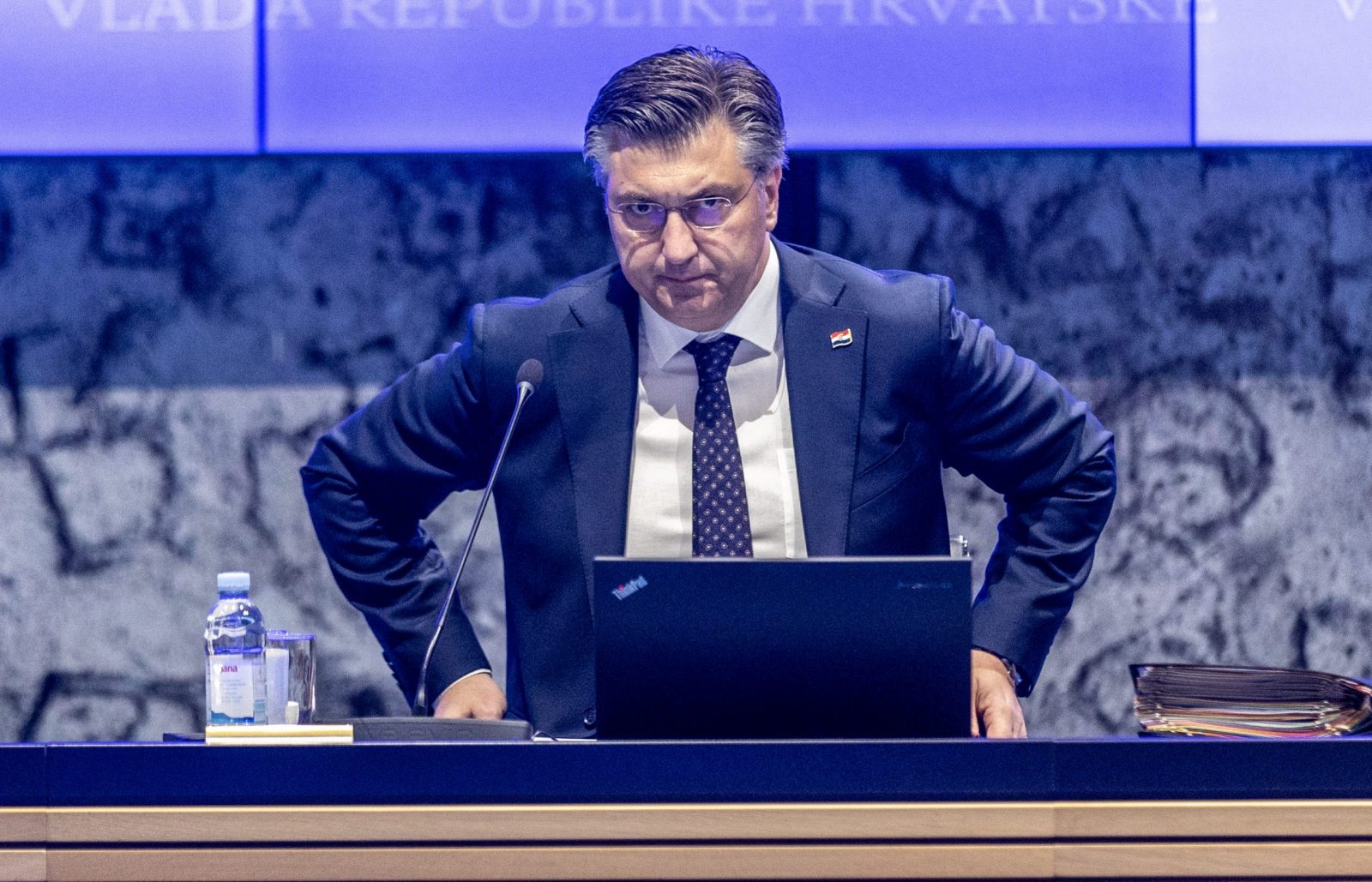 Zagreb, 27.4.2023 - Sjednica Vlade Republike Hrvatske. Na slici Andrej Plenković.
Foto Hina/ Dario GRZELJ/ dag