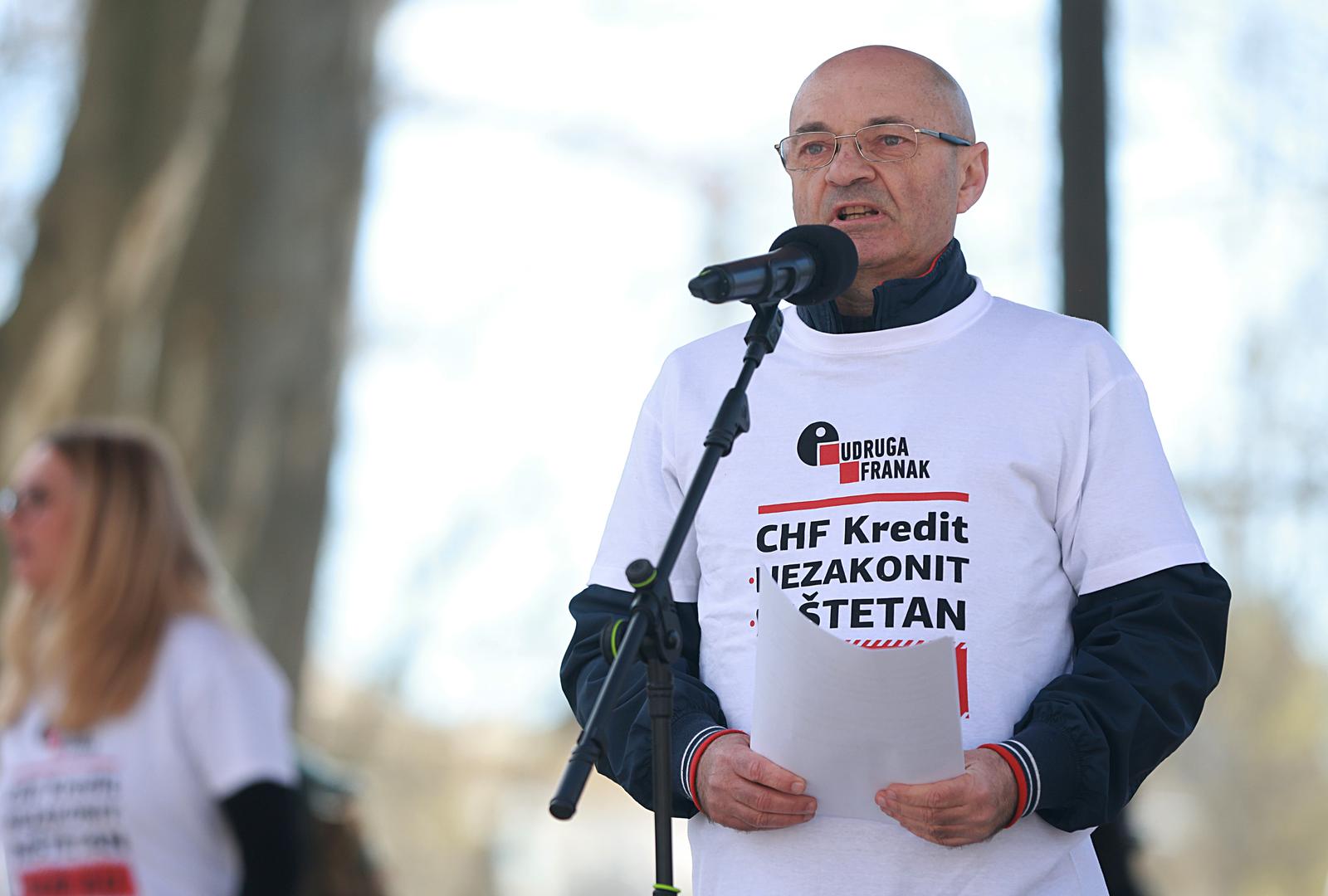 01.04.21023., Zagreb - U parku Zrinjevac organiziran prosvjed Udruge franak pod nazivom "Vrijeme je!". Goran Aleksic Photo: Sanjin Strukic/PIXSELL