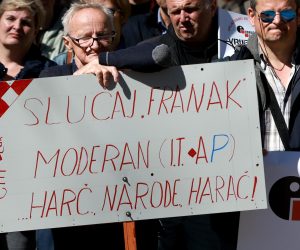 01.04.21023., Zagreb - U parku Zrinjevac organiziran prosvjed Udruge franak pod nazivom "Vrijeme je!" Photo: Sanjin Strukic/PIXSELL