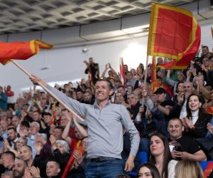 31, March, 2023, Podgorica -The final convention of the presidential candidate of the Democratic Movement of Socialists of Montenegro, Milo Djukanovic, was held in the Moraca Sports Center.    

31, mart, 2023, Podgorica - U Sportskom centru Moraca odrzana je zavrsna konvencija predsednickog kandidata Demokrsatskog pokreta socijalista Crne Gore Mila Djukanovica. Photo:  DPS/ATAImages Photo: DPS/ATAImages/PIXSELL