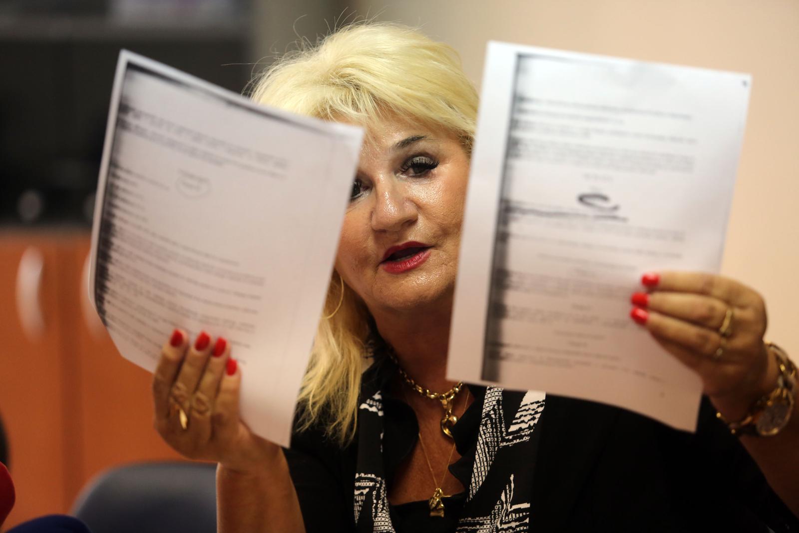 03.09.2019., Rijeka - Radmila Cahut Jurisic na konferenciji predstavnika Sindikata u zdravstvu.rPhoto: Goran Kovacic/PIXSELL
