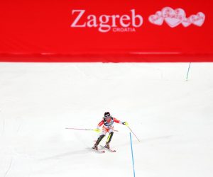 04.01.2023., Zagreb - Druga voznja prve utrke zenskog slaloma Audi FIS Svjetskog skijaskog kupa Snow Queen Trophy 2023.Melanie Meillard.
 Photo: Jurica Galoic/PIXSELL