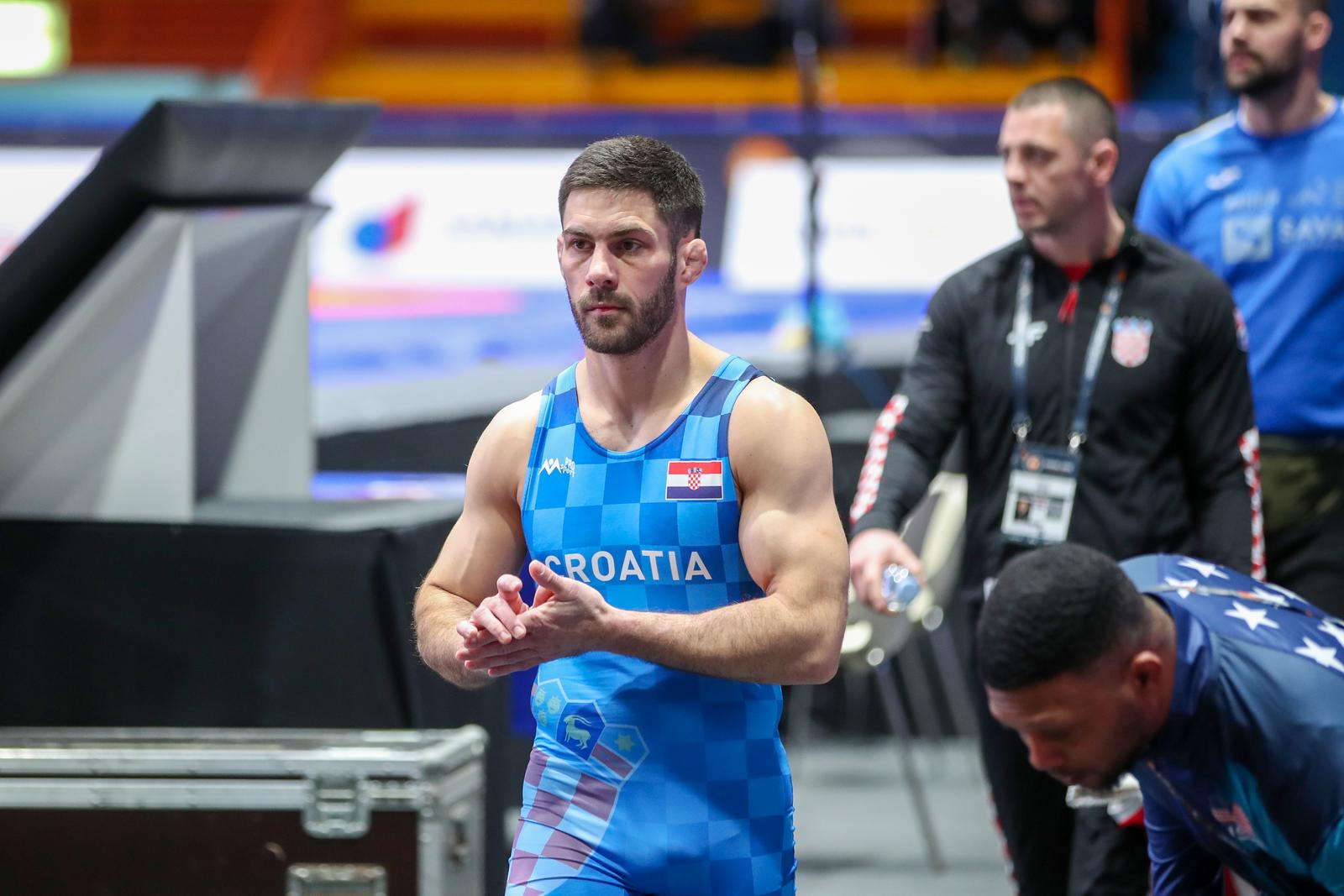 4.02.2023., Dom Sportova, Zagreb - Dom sportova, Zagreb - Medjunarodni turnir u hrvanju, UWW Grand Prix Ranking Series Zagreb Open 2023. Borba  63 kg. Ivan Lizatovic (CRO) Photo: Matija Habljak/PIXSELL