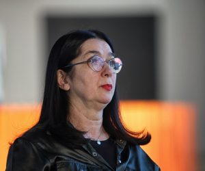 04.04..2023. Zagreb- Konferencija za medije na kojoj su predstavljeni novi postav sa izlozbom "Buducnost" i serijalom "Okidaci".Na pressici su govorili:Jasmina Cibic, Martina Munivrana, Zdenka Badovinac, Emina Visnjic, Jasna Jaksic i Ivan Salacic.   Photo: Boris Scitar/PIXSELL