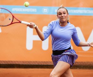 04.06.2020., Osijek - Hrvatski Premier Tenis, turnir humanitarnog karaktera u organizaciji Donne Vekic i njezine obitelji uz pokroviteljstvo Hrvatskog teniskog saveza. Zenski mec Donna Vekic i Lea Boskovic Photo: Davor Javorovic/PIXSELL