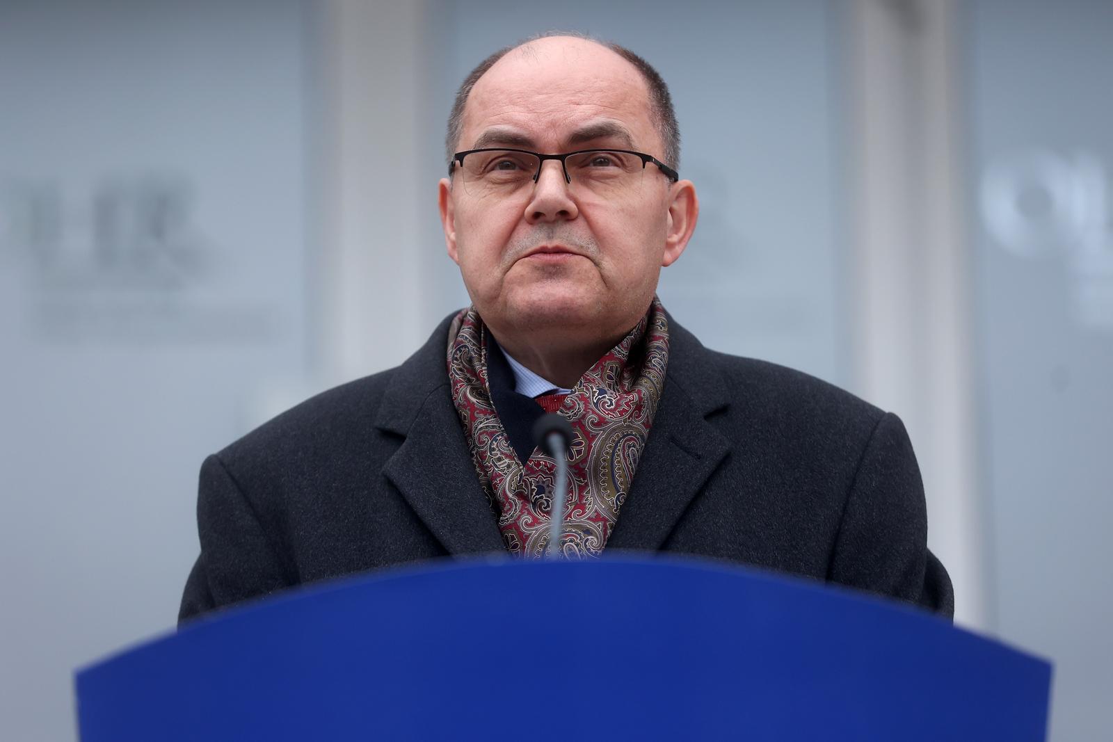 07.04.2023., Sarajevo, Bosna i Hercegovina - Visoki predstavnik u Bosni i Hercegovini Christian Schmidt odrzao je danas izvanrednu press konferenciju na kojoj je govorio o formiranju vlade FBiH. Photo: Armin Durgut/PIXSELL