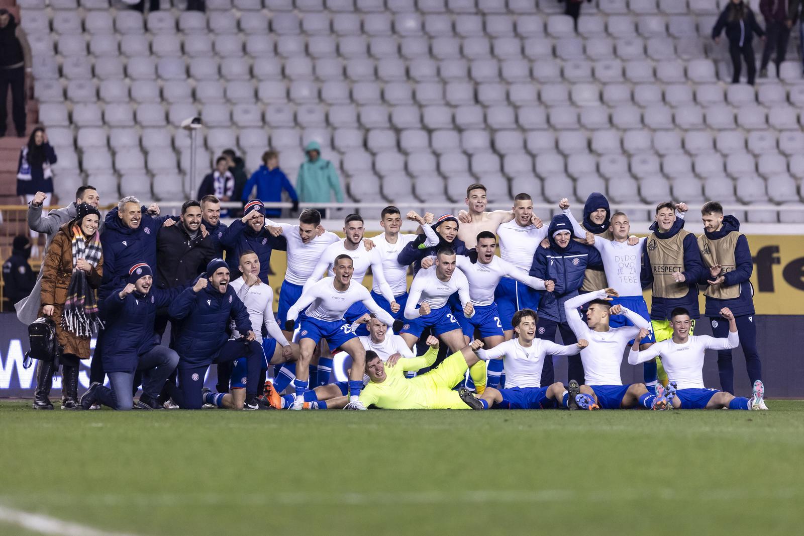 08.02.2023., Split - Utakmica doigravanja juniorske Lige prvaka: Hajduk-Sahtar.
Photo: Miroslav Lelas/PIXSELL Photo: Miroslav Lelas/PIXSELL