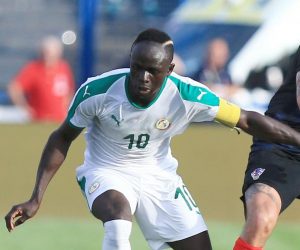 08.06.2018., Gradski vrt, Osijek - Pripremna utakmica Hrvatske nogometne reprezentacije uoci SP u Rusiji: Hrvatska - Senegal. Sadio Mane, Vedran Corluka. "nPhoto: Davor Javorovic/PIXSELL