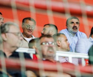 10.09.2021.,Mostar - Braca Mamic na nogometnom derbiju FK Velez - FK Sarajevo.rrPhoto: Denis Kapetanovic/PIXSELL