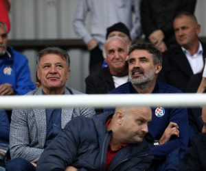 10.10.2019., Zepce, Bosna i Hercegovina - Povodom 100. obljetnica nogometnog kluba Zepce odigrana je utakmica protiv Dinama iz Zagreba. Zdravko i Zoran Mamic. "nPhoto: Armin Durgut/PIXSELL