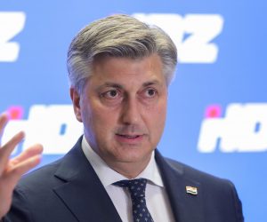11.04.2023., Zagreb - U Sredisnjici HDZ-a odrzana je sjednica sireg Predsjednistva HDZ-a. Andrej Plenkovic dao je izjavu za medije. Photo: Tomislav Miletic/PIXSELL