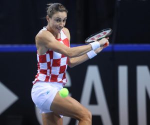 11.11.2022., Rijeka - Billie Jean King Cup, Hrvatska protiv Njemacke, teniski mec izmedu Petre Martic i Eve Lys.   Photo: Nel Pavletic/PIXSELL