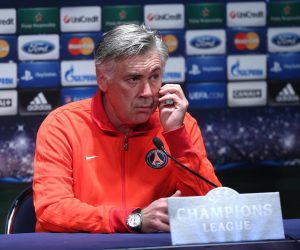 05.11.2012., Pariz, Francuska - Stadion Park Princeva, konferencija za medije Paris Saint Germaina uoci utakmice 4. kola Lige prvaka protiv GNK Dinamo. Carlo Ancelotti.rPhoto: Marko Lukunic/PIXSELL