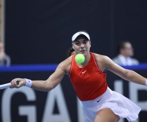 12.11.2022., dvorana Zamet, Rijeka - Billie Jean King Cup, doigravanje za plasman u najvisi rang, Hrvatska - Njemacka. Teniski mec izmedju Ane Konjuh i Jule Niemeier. Ana Konjuh Photo: Nel Pavletic/PIXSELL