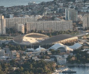 12.03.2023., Split - Pogled na poljudski stadion s padina Kozjaka. Photo: Ivo Cagalj/PIXSELL