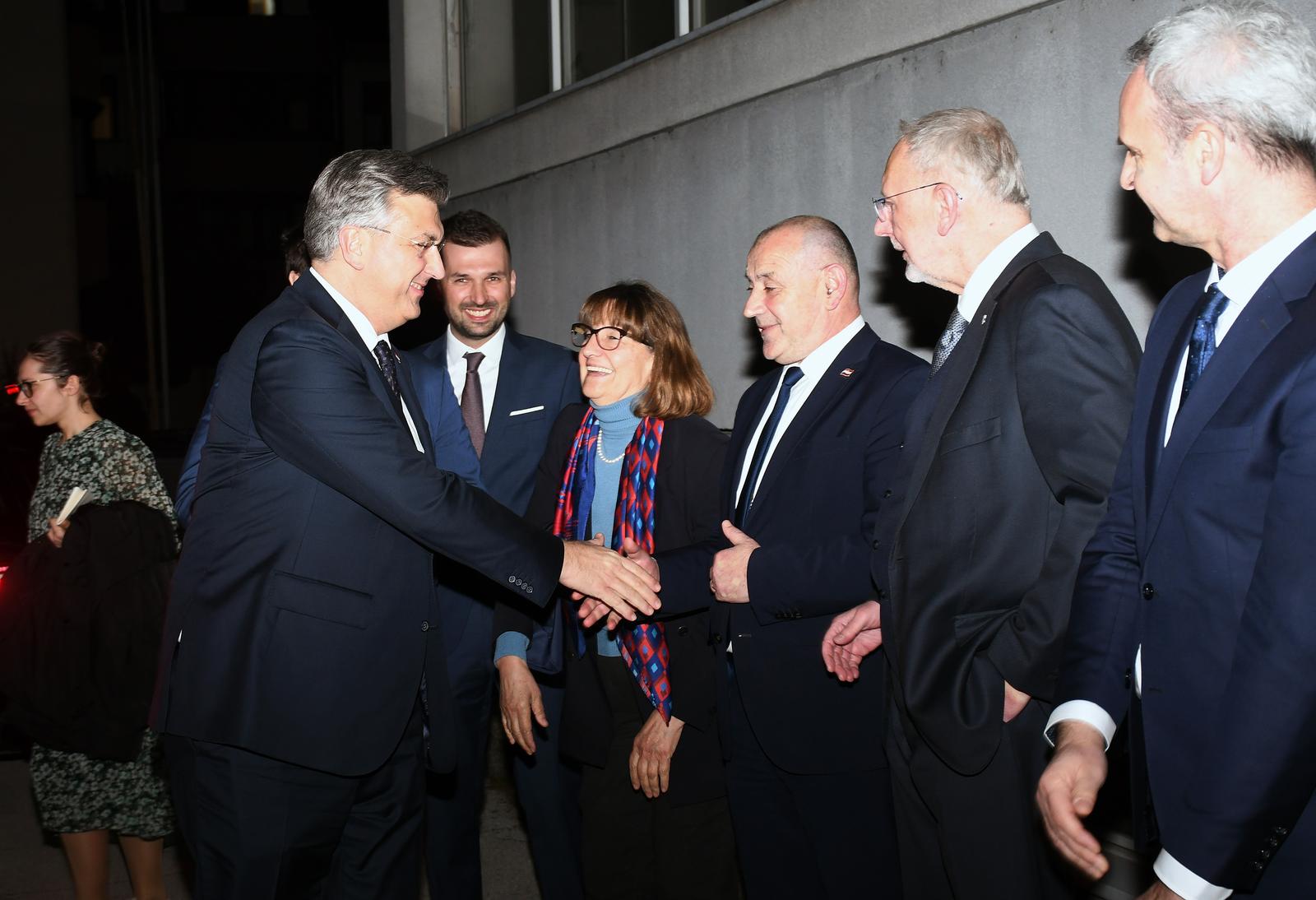 13.03.2023.,Sisak - Proslavi 30. godisnjice osnivanja Zupanijskog HDZ nazocio je i predsjednik HDZ-a Andrej Plenkovic i ministri Bozinovic, Medved i Grlic Radman te brojni clanovi i pristase ove stranke, te jedan od osnivaca Ivan Bobetko.
Photo: Nikola Cutuk/PIXSELL Photo: Nikola Cutuk/PIXSELL