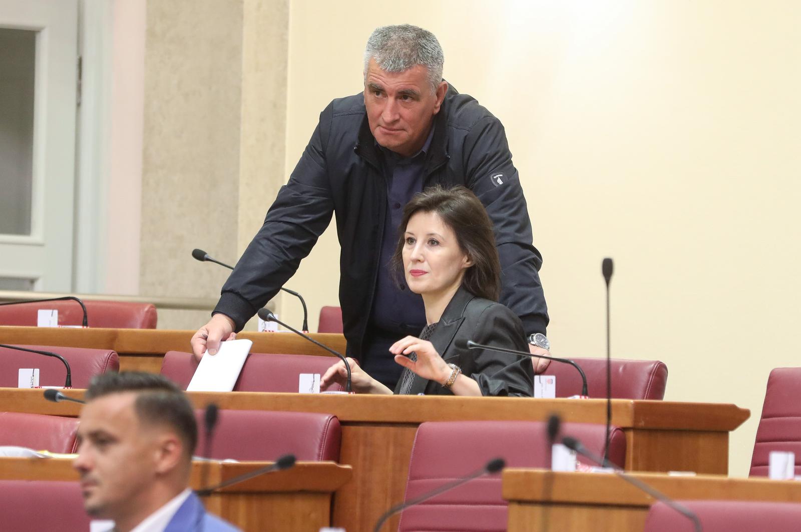 13.04.2023., Zagreb - Nastavljena 16. sjednica Hrvatskog sabora. Miro Bulj, Dalija Oreskovic Photo: Robert Anic/PIXSELL