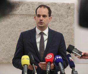 13.04.2023., Zagreb - Ministar pravosudja i uprave Ivan Malenica dao je izjavu medijima u Hrvatskom saboru. Photo: Robert Anic/PIXSELL