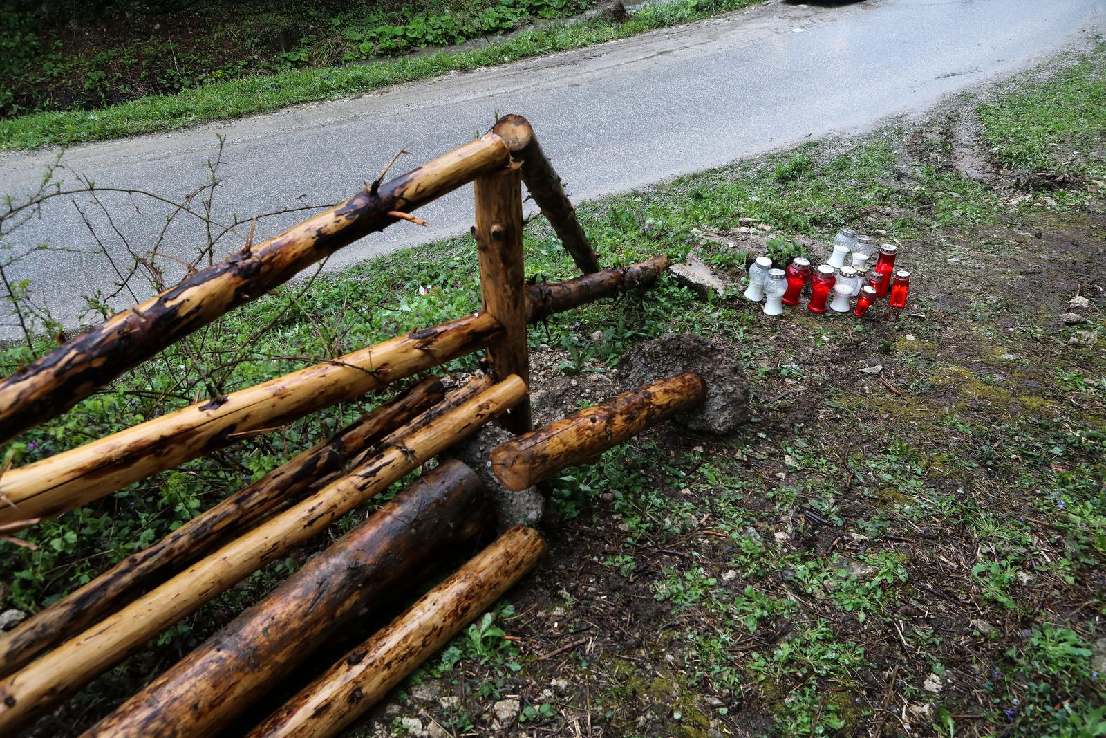 14.04.2023., Lobor - Mjesto gdje je poginuo irski rally vozac Craig Breen. Photo: Zeljko Hladika/PIXSELL