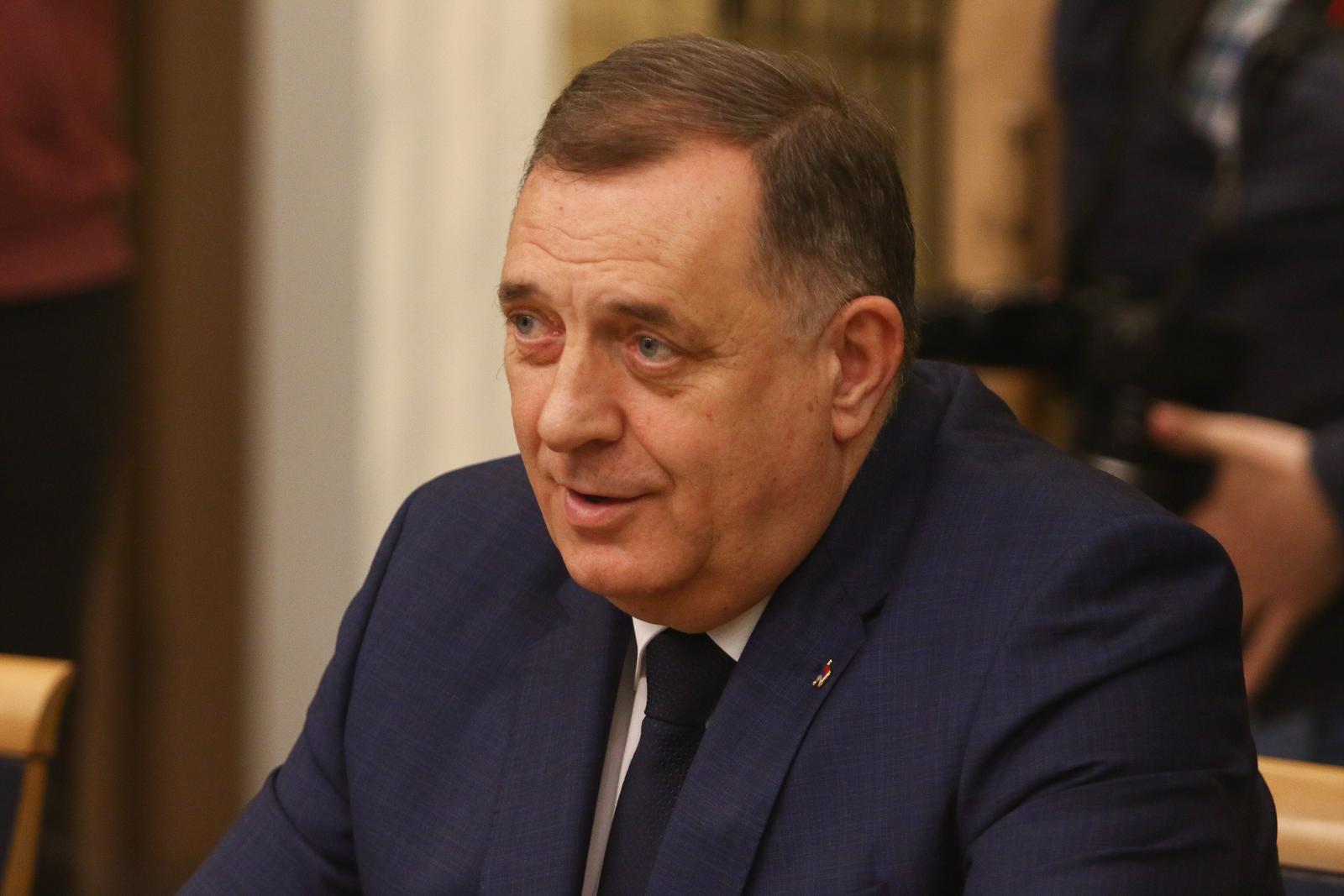 14, April, 2023, Belgrade - The President of the Republic of Serbia, Aleksandar Vucic, met with the President of the Republic of Srpska, Milorad Dodik. Milorad Dodik. Photo: M.K./ATAImages

14, april, 2023, Beograd - Predsednik Republike Srbije Aleksandar Vucic sastao se sa predsednikom Republike Srpske Miloradom Dodikom. Photo: M.K./ATAImages/PIXSELL
