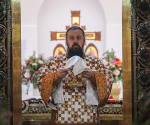 16.04.2023., Zagreb - Pravoslavni Uskrs ove godine u Zagrebu bio je proslavljen bogosluzjem u hramu Preobrazenja Gospodnjeg na Cvjetnom trgu, kojega je sluzio episkop marcanski Sava, vikar patrijarha srpskog Porfirija. Photo: Tomislav Miletic/PIXSEL/PIXSELL