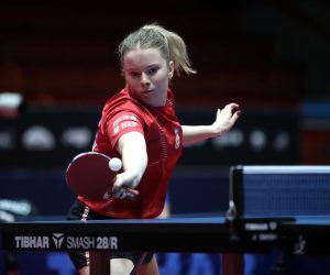 16.06.2022., Zagreb - Dom sportova, dvorana 2. Stolni tenis, WTT - Zagreb 2022, prvo kolo glavnog turnira - zene pojedinacno. Feier Han - Hana Arapovic.  Photo: Sanjin Strukic/PIXSELL
