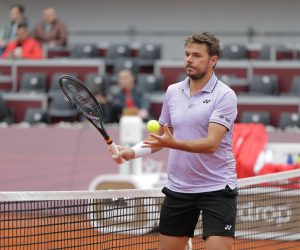 17.04.2023., Banja Luka, Bosna i Hercegovina - Mec prvog kola ATP turnira Srpska Open izmedju francuskog tenisaca Luca Van Asschea i svicarskog tenisaca Stanislasa Wawrinke na centralnom terenu Nacionalnog teniskog kompleksa u parku Mladen Stojanovic. Stanislas Wawrinka Photo: Dejan Rakita/PIXSELL