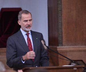 17.11.2022. Zagreb - Spanjolski  kralj Filip VI. i kraljica Letizia u posjetu su  Hrvatskoj. Predsjednik Republike Zoran Milanović i prva dama  Sanja Music Milanovic i Njihova Velicanstava spanjolski kralj Filip VI. i kraljica Leticija sudjelovali su  na Hrvatsko-spanjolskom IFMIF-DONES Forumu u Hrvatskom drzavnom arhivu 

 Photo: Igor Soban/PIXSELL