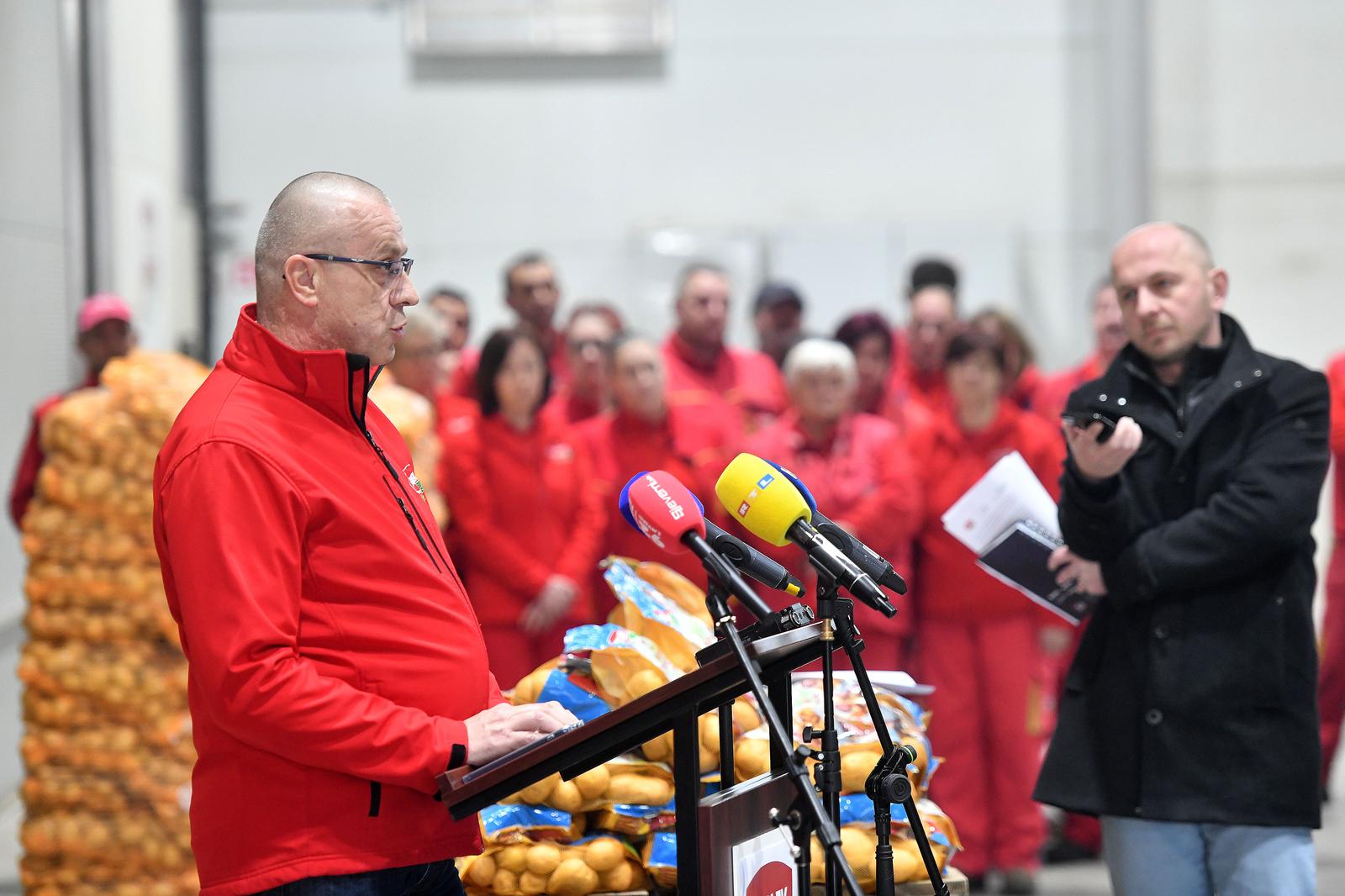 18.04.2023., Belica - Najveci otkupljivac krumpira Mirjan Dodlek odrzao konferenciju za medije o prekidu suradnje s Konzumom.    Photo: Vjeran Zganec Rogulja/PIXSELL