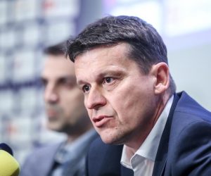 18.04.2023., Zagreb - U hotelu Aristos odrzana je konferencija za medije Hrvatskog kosarkaskog saveza na kojoj je predstavljen novoizabrani izbornik muske seniorske kosarkaske reprezentacije. predsjednik Hrvatskog kosarkaskog saveza Nikola Rukavina Photo: Slavko Midzor/PIXSELL