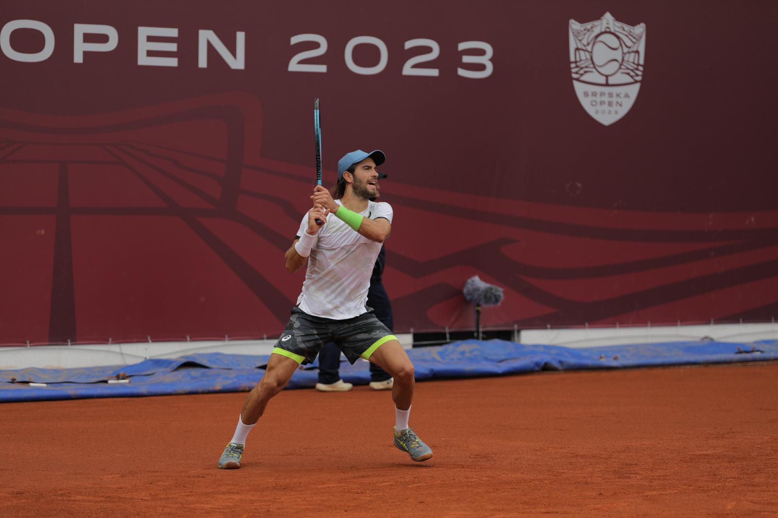 18.04.2023., Banja Luka, Bosna i Hercegovina - Mec drugog kola ATP turnira Srpska Open izmedju srpskog tenisaca Lasla Djerea i hrvatskog tenisaca Borne Corica. Borna Coric Photo: Dejan Rakita/PIXSELL