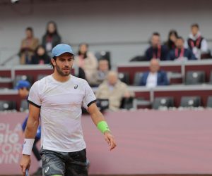 18.04.2023., Banja Luka, Bosna i Hercegovina - Mec drugog kola ATP turnira Srpska Open izmedju srpskog tenisaca Lasla Djerea i hrvatskog tenisaca Borne Corica. Borna Coric Photo: Dejan Rakita/PIXSELL
