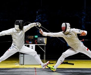 19.10.2019., Zagreb - Mecevalacki turnir Golden Foil of Zagreb.  Polufinale,  Daniel Dosza( HUN) Michael Siess(POL)  Photo: Josip Regovic/PIXSELL