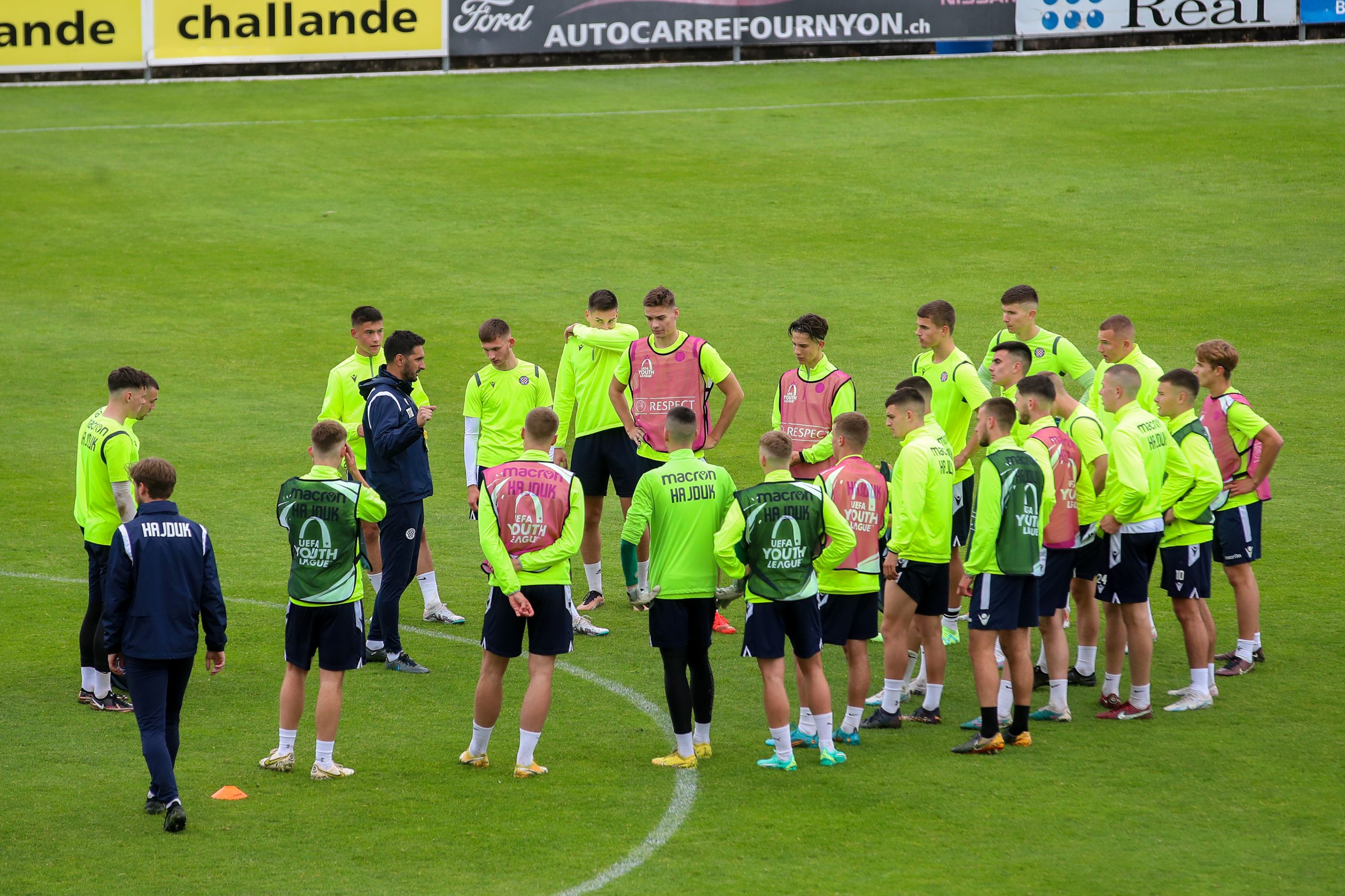 20.04.2023., Colovray sports center, Nyon, Svicarska - Trening nogometasa HNK Hajduk uoci sutrasnje  polufinalne utakmice Lige prvaka mladih koju igraju protiv Milana.  Photo: Luka Stanzl/PIXSELL