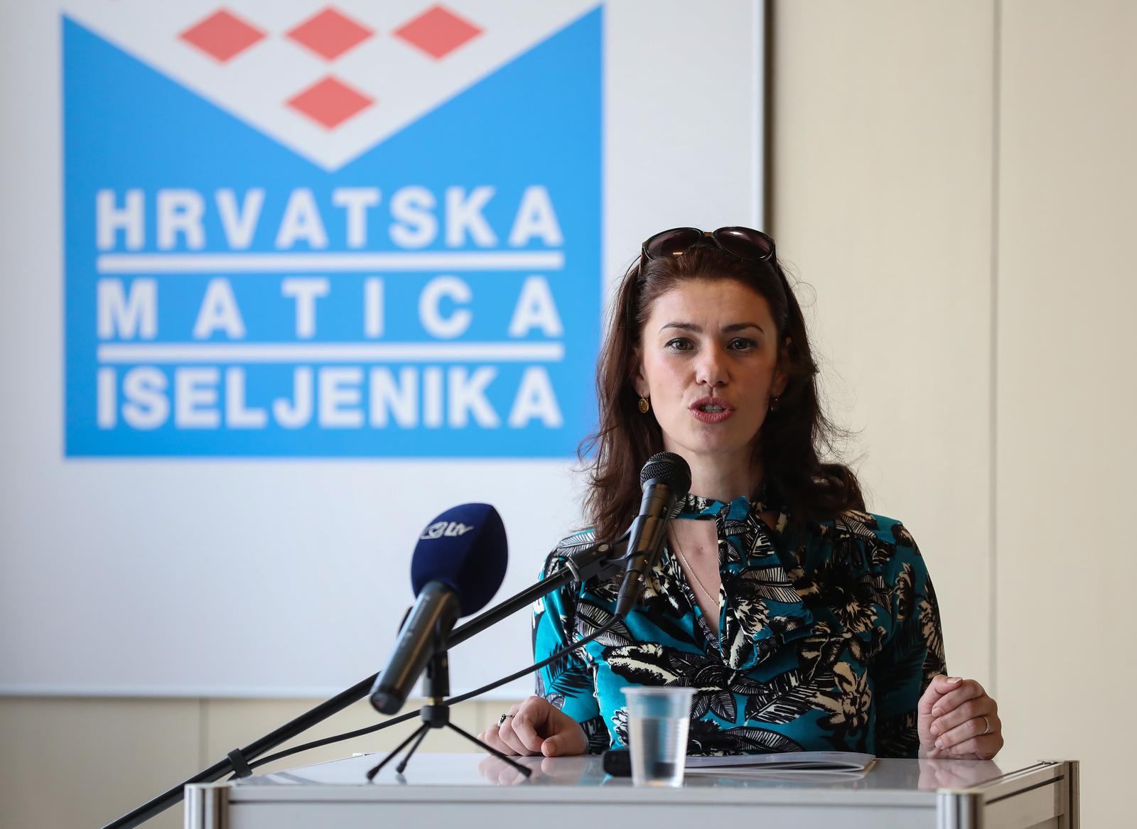 Zagreb: Međunarodna konferencija Povijest hrvatske emigracije u 20. stoljeću  21.02.2019., Zagreb - Medjunarodna konferencija Povijest hrvatske emigracije u 20. stoljecu u prostorijama Hrvatske matice iseljenika. Vlatka Vukelic, povjesnicarka s Hrvatskih studija. rrPhoto: Jurica Galoic/PIXSELL