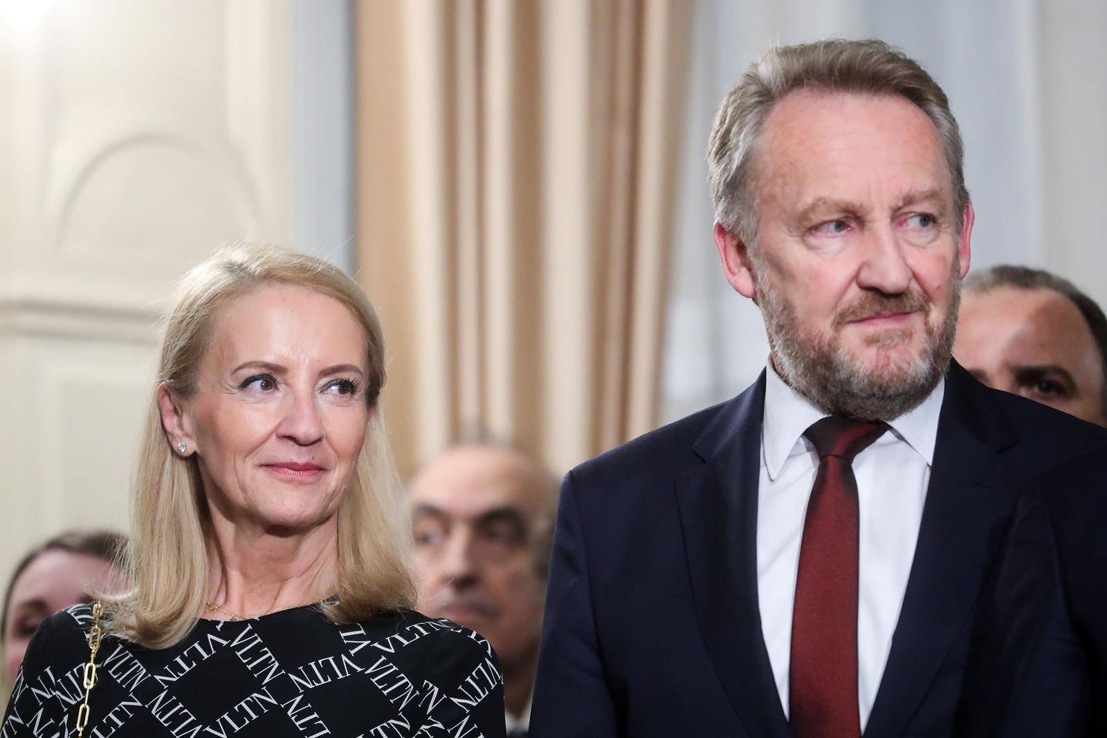 21.11.2019., Sarajevo, Bosna i Hercegovina - Prijem u Predsjednistvu Bosne i Hercegovine povodom Dana Drzavnosti. (L-D) Sebija Izetbegovic, Bakir IzetbegovicrPhoto: Armin Durgut/PIXSELL