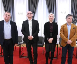 24.04.2023., Zagreb -  Povodom Svjetskog i Europskog dana cijepljenja u Novinarskom domu je odrzana konferencija za medije na kojoj su govorili Marija Bubas, Krunoslav Capak, Goran Tesovic i Miroslav Venus. 
 Photo: Patrik Macek/PIXSELL
