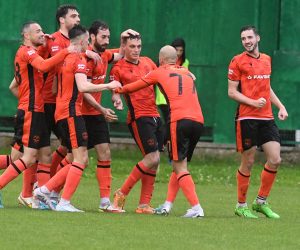 25.04.2023., Sibenik - SuperSport Prva HNL, 31. kolo, HNK Sibenik - NK Slaven Belupo. Slavlje nakon sto je Karlo Speljak postigao gol Photo: Hrvoje Jelavic/PIXSELL