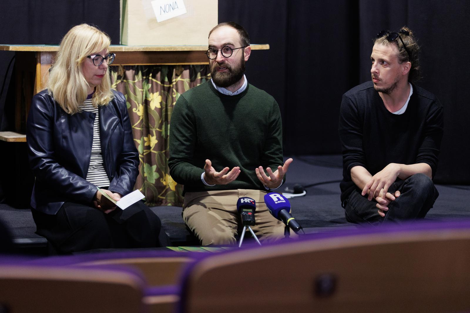 26.4.2023.., Rijeka - Na konferenciji za medije u Gradskom kazalistu lutaka Rijeka najavljena je premijera predstave Trnoruzica - elektro bajka autora i redatelja Mattea Spiazzija.  Photo: Nel Pavletic/PIXSELL