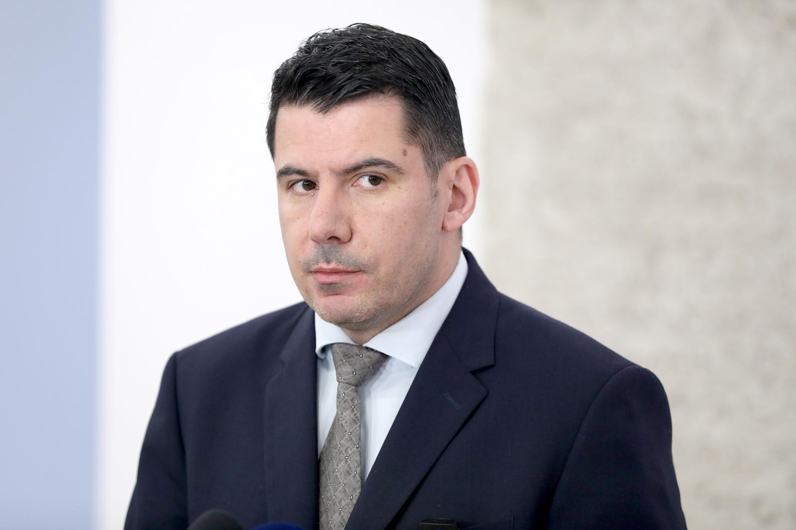 26.04.2023., Zagreb -  Na konferenciji za medije odrzanoj u Saboru o aktualnim temema govorio je zastupnik Nikola Grmoja. 
 Photo: Patrik Macek/PIXSELL