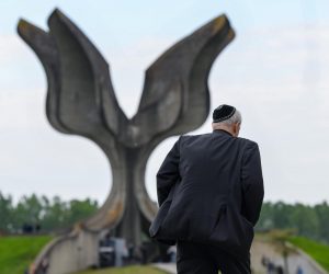 28.04.2022.., Jasenovac - Jom Hasoa - Komemoracija u spomen na sest milijuna Zidova stradalih u nacistickim i fasistickim logorima tijekom Drugog svjetskog rata      Photo: Josip Regovic/PIXSELL