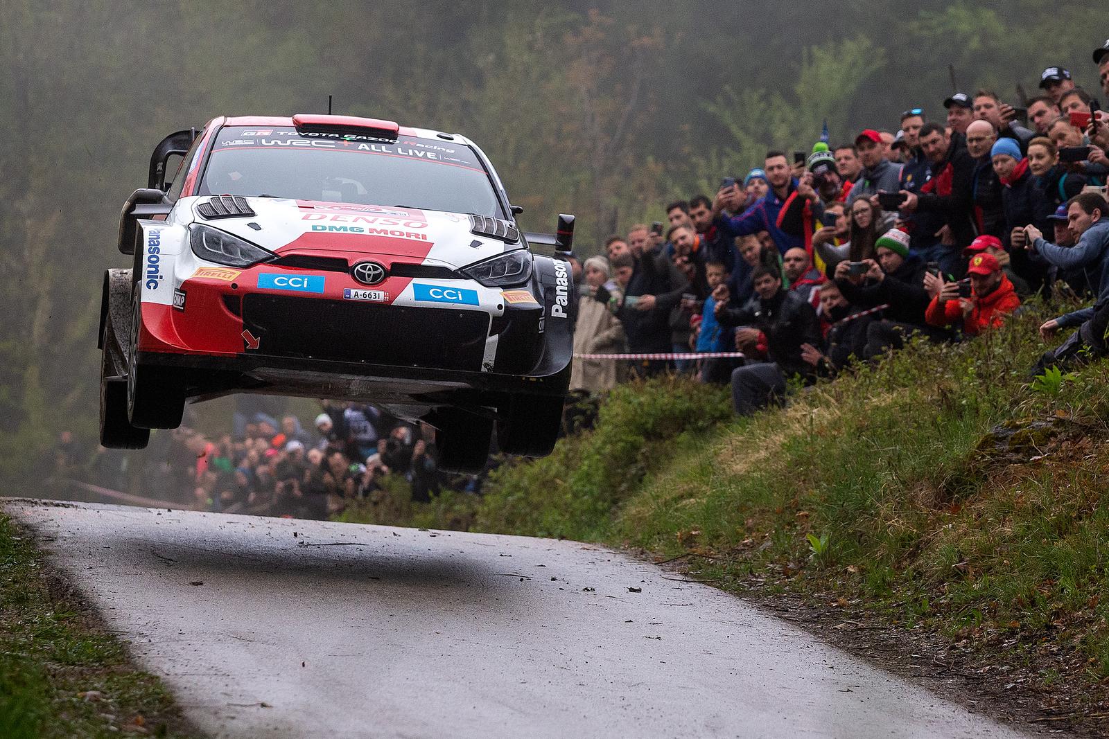 23.04.2022., Zagreb - Treci dan FIA WRC Croatia Rally 2022.  SS9 od Kostanjevaca do Petrusevog Vrha.Elfyn Evans (Velika Britanija) i Scott Martin (Velika Britanija) iz tima Toyota Gazoo Racing WRT Toyota GR Yaris Rally1. Photo: Igor Kralj/PIXSELL