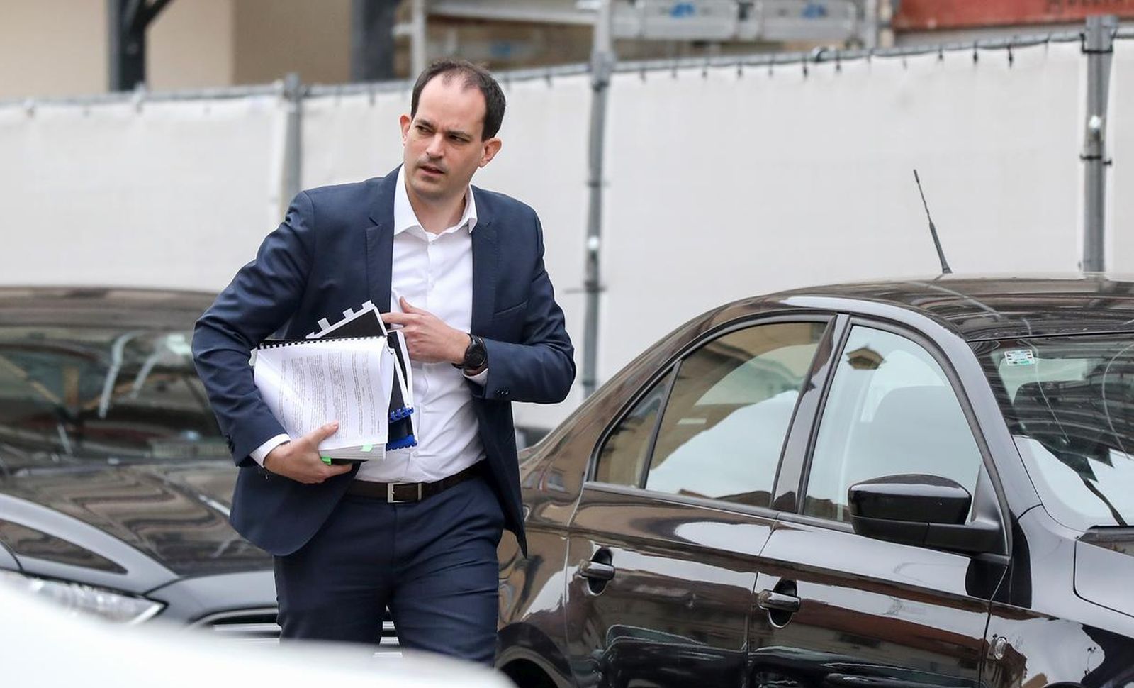29.03.2023., Zagreb - Ministar pravosudja i uprave Ivan Malenica dolazi u Banske dvore na sastanak parlamentarne vecine. Photo: Emica Elvedji/PIXSELL
