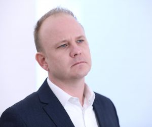29.03.2023., Zagreb - Na konferenciji za medije odrzanoj u Saboru o slucaju Agrokor i drugim aktualnim temema govorio je Misel Jaksic. Photo: Patrik Macek/PIXSELL