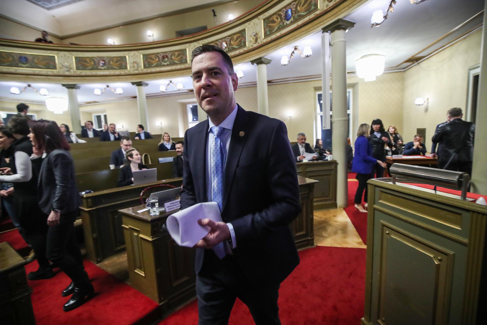 30.03.2023.., Zagreb - U Gradskoj skupstini odrzana je 21. sjednica Gradske skupstine.
 Photo: Slavko Midzor/PIXSELL