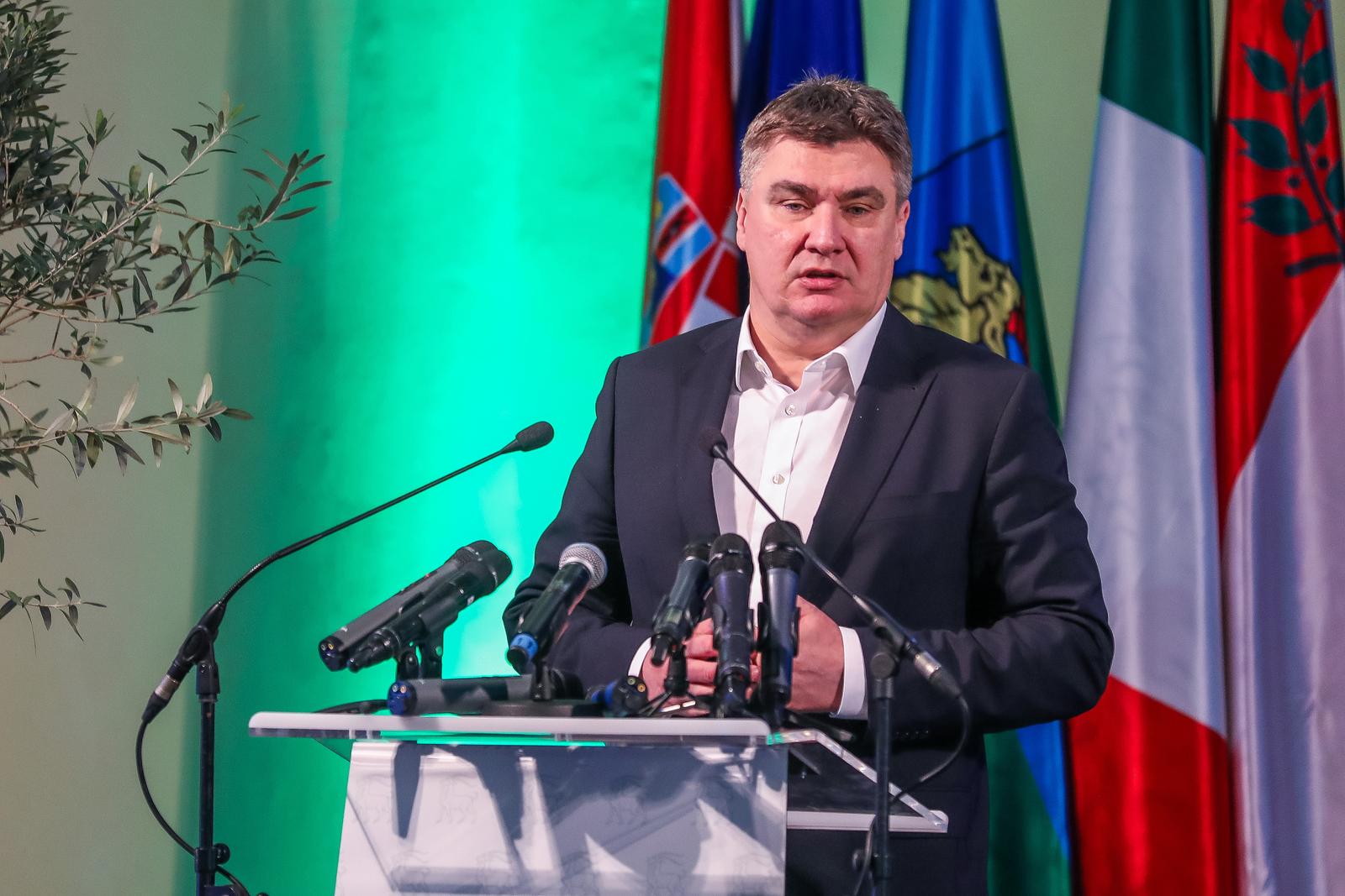 30.03.2023., Porec - U Istarskoj sabornici obiljezen je Dan Istarskog Statuta. predsjednik RH Zoran Milanovic. Photo: Srecko Niketic/PIXSELL